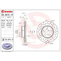 Brembo Bromsskiva XTRA LINE 09.5673.1X, 1 Stycke