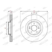 FERODO Bromsskiva DDF3074C, 2 Stycke