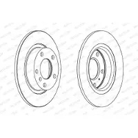 FERODO Bromsskivor DDF1651C bak, full, 2 Stycke