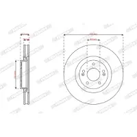 FERODO Bromsskiva DDF3242C, 2 Stycke