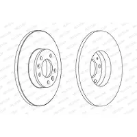 FERODO Bromsskivor DDF1602C bak, full, 2 Stycke