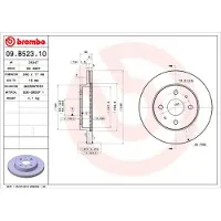 Brembo Bromsskiva 09B52310 fram, ventilerad, 1 Stycke