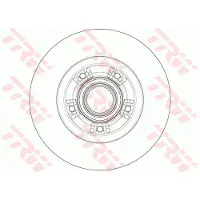 TRW Bromsskiva DF6203BS bak, full, 1 Stycke