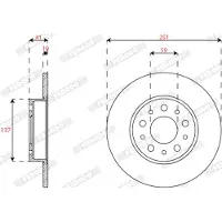 FERODO Bromsskivor DDF2777C bak, full, 2 Stycke