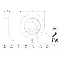 Bosch Bromsskiva 0 986 479 H06, 1 Stycke