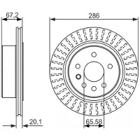 Bosch Bromsskiva 0 986 479 394 bak, ventilerad, 1 Stycke
