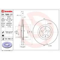 Brembo Bromsskiva 9788021 fram, ventilerad, höggradigt förkolnad, 1 Stycke