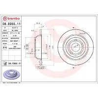 Brembo Bromsskiva 08.E955.11, 1 Stycke