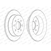 FERODO Bromsskivor DDF1358C bak, full, 2 Stycke