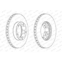 FERODO Bromsskiva FCR261A, 1 Stycke