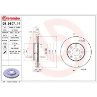 Brembo Bromsskiva 9960714 fram, ventilerad, 1 Stycke