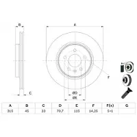 Bosch Bromsskiva 0 986 479 F85, 1 Stycke
