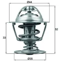 MAHLE ORIGINAL Termostat, kylvätska TX 173 88D