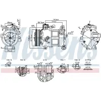Nissens Kompressor för luftkonditionering 890596