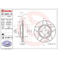 Brembo Bromsskiva MAX 09.8655.75, 1 Stycke