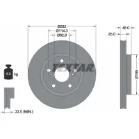 Textar Bromsskiva 92341103 fram, ventilerad, 1 Stycke