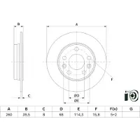 Bosch Bromsskiva 0 986 479 H69, 1 Stycke