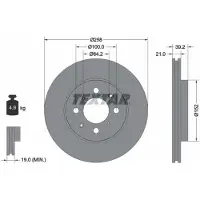 Textar Bromsskiva 92165903 fram, ventilerad, 1 Stycke