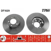 TRW Bromsskiva DF1029 TRW