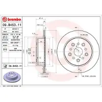 Brembo Bromsskiva 09B45311 bak, ventilerad, 1 Stycke