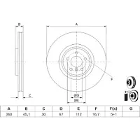 Bosch Bromsskiva 0 986 479 J07, 1 Stycke