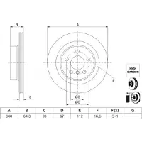 Bosch Bromsskiva 0 986 479 J70, 1 Stycke