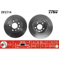 TRW Bromsskiva DF2714 TRW
