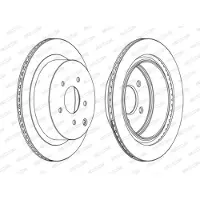 FERODO Bromsskivor DDF1506C bak, ventilerad, 2 Stycke