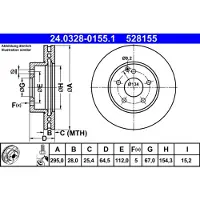 Ate Bromsskiva PowerDisc 24.0328-0155.1, 1 Stycke