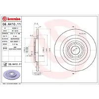 Brembo Bromsskiva 08.N410.11, 1 Stycke