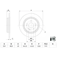 Bosch Bromsskiva 0 986 479 G18 bak, full, 1 Stycke