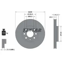 Textar Bromsskiva 92091803 fram, ventilerad, 1 Stycke