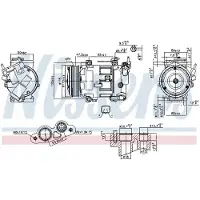 Nissens Kompressor, luftkonditionering 890606