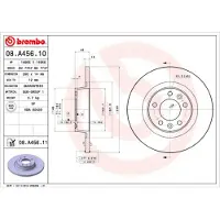 Brembo Bromsskiva 08A45611 bak, full, 1 Stycke