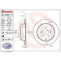 Brembo Bromsskiva 09C50311 bak, ventilerad, höggradigt förkolnad, 1 Stycke