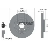 Textar Bromsskiva 92315203 fram, ventilerad, 1 Stycke