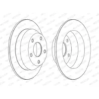 FERODO Bromsskivor DDF1553C bak, full, 2 Stycke