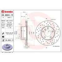 Brembo Bromsskiva XTRA LINE 09.6924.1X, 1 Stycke