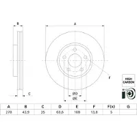 Bosch Bromsskiva 0 986 479 H66, 1 Stycke