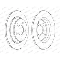 FERODO Bromsskivor DDF1546C bak, full, 2 Stycke