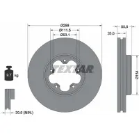 Textar Bromsskiva 93260603 fram, ventilerad, 1 Stycke