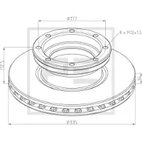 PETERS Bromsskiva 016.678-00A, 1 Stycke