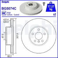 Delphi Bromsskiva BG5074C, 2 Stycke
