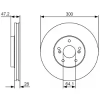 Bosch Bromsskiva 0 986 479 R47, 1 Stycke