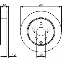 Bosch Bromsskiva 0 986 479 419 bak, full, 1 Stycke