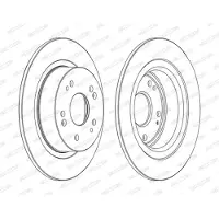 FERODO Bromsskivor DDF1776C bak, full, 2 Stycke