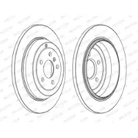 FERODO Bromsskivor DDF1530C bak, full, 2 Stycke