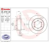 Brembo Bromsskiva 08.9794.60, 1 Stycke