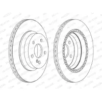 FERODO Bromsskivor DDF1672C bak, ventilerad, 2 Stycke