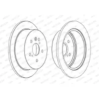 FERODO Bromsskivor DDF1545C bak, full, 2 Stycke